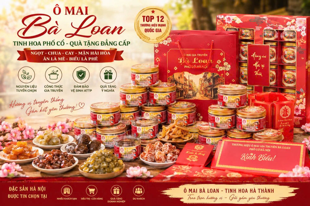Ô mai Bà Loan — tinh hoa phố cổ, quà tặng đẳng cấp