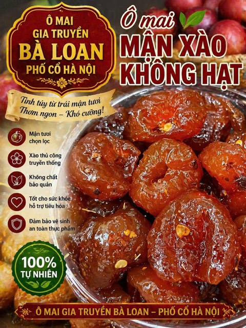 Ô mai mận xào không hạt